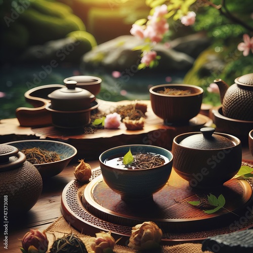 Traditional Tea Ceremony Setting