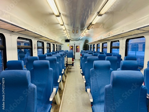 Interior of an electric train carriage