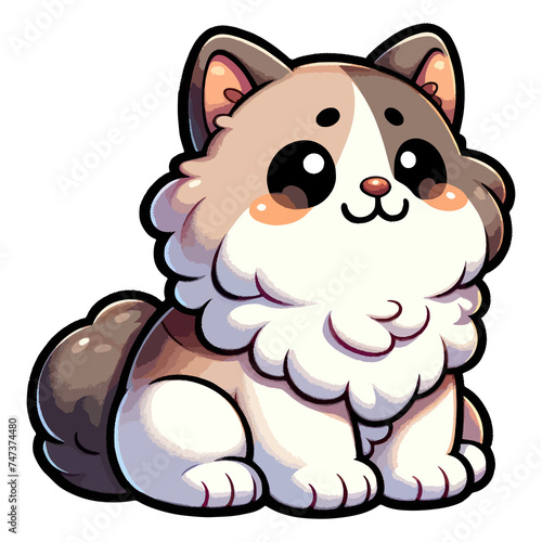 cute cat character illustration