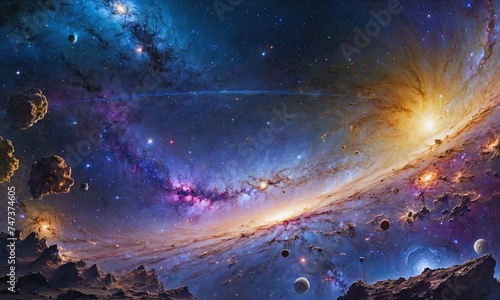 Galactic Core Spiral Galaxy Widescreen