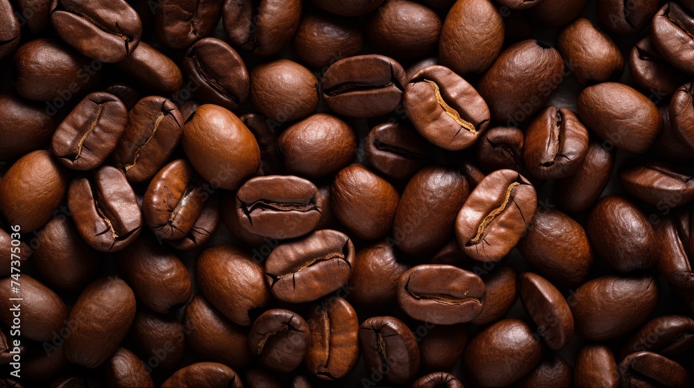 Fresh roasted coffee beans background Fresh roasted coffee beans background