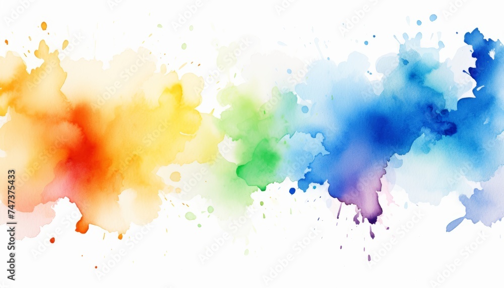 Vibrant watercolor splashes and blots with ample space for captivating text and visual creativity