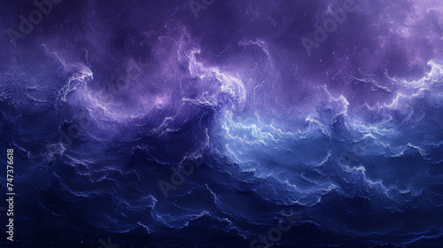 Texture of a deep navy blue ocean wave with hints of purple and black adding to its moody atmosphere.