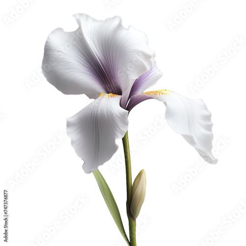 white iris isolated on transparent background  png