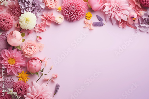 Spring flowers card, Happy Easter background. Mother's Day. International Women's Day.