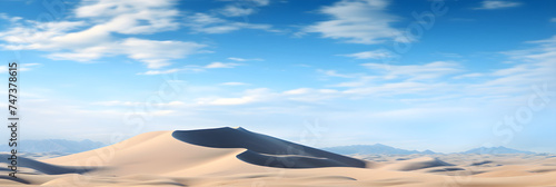 The Innate Serenity and Awe-Inspiring Expanse of the Desert Wilderness Under a Clear Blue Sky