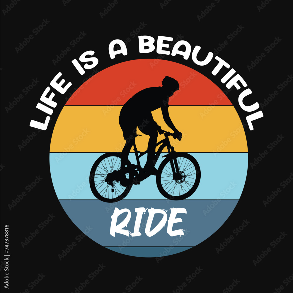 Life is a beautiful ride bicycle vector t shirt design. Cycling t-shirt Template. vector Nice t-shirt design.
Life is a beautiful ride bicycle vector t shirt design. Cycling t-shirt Template. vector Nice t-shirt design.