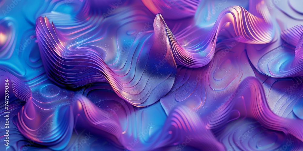 Obraz premium abstract background with lines, 3d purple and blue geometric design background,