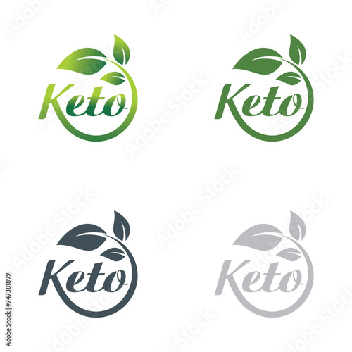 Keto icon Ketogenic diet logo Keto Diet badge symbol product label design vector