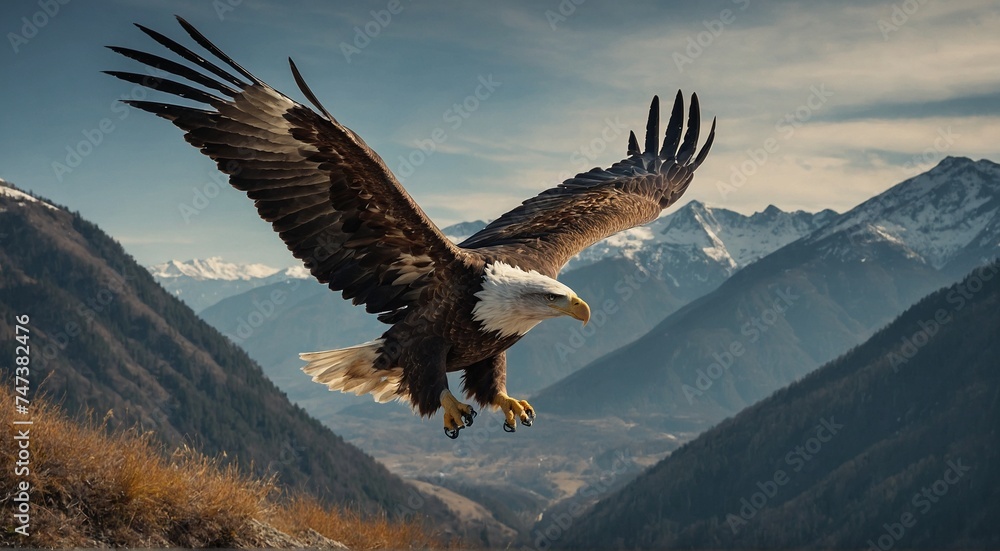 Obraz premium bald eagle in flight