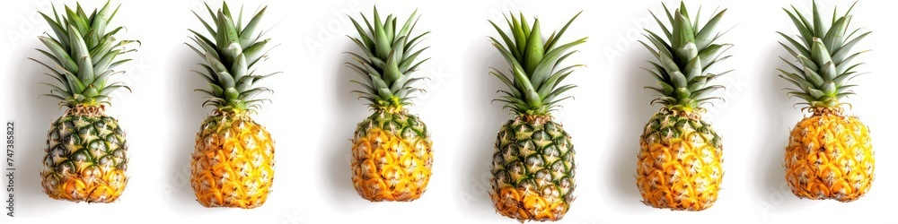 pineapples on white background pineapples on white background