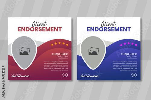 modern professional client feedback testimonial design template for corporate business and other business 