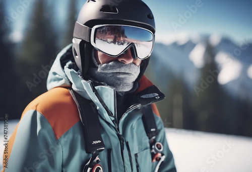 Skier ready to ski