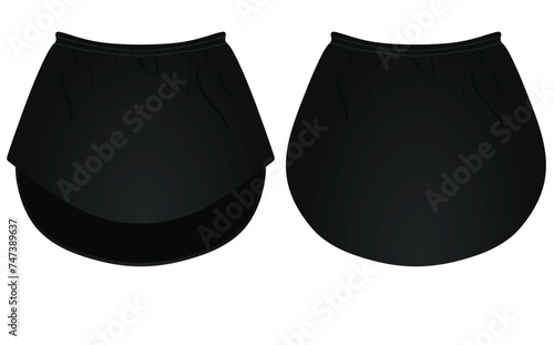 Black under skirt. vector illustration photo