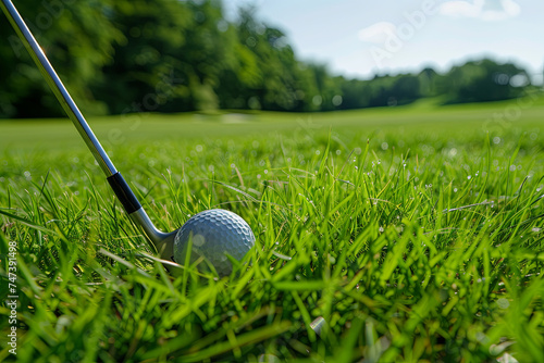 Photo of Golf club and ball in grass