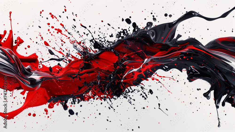 Vibrant Red Liquid Splash in High-Speed Motion Capture Vibrant Red Liquid Splash in High-Speed Motion Capture