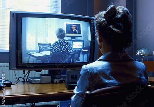 woman on business video conference
