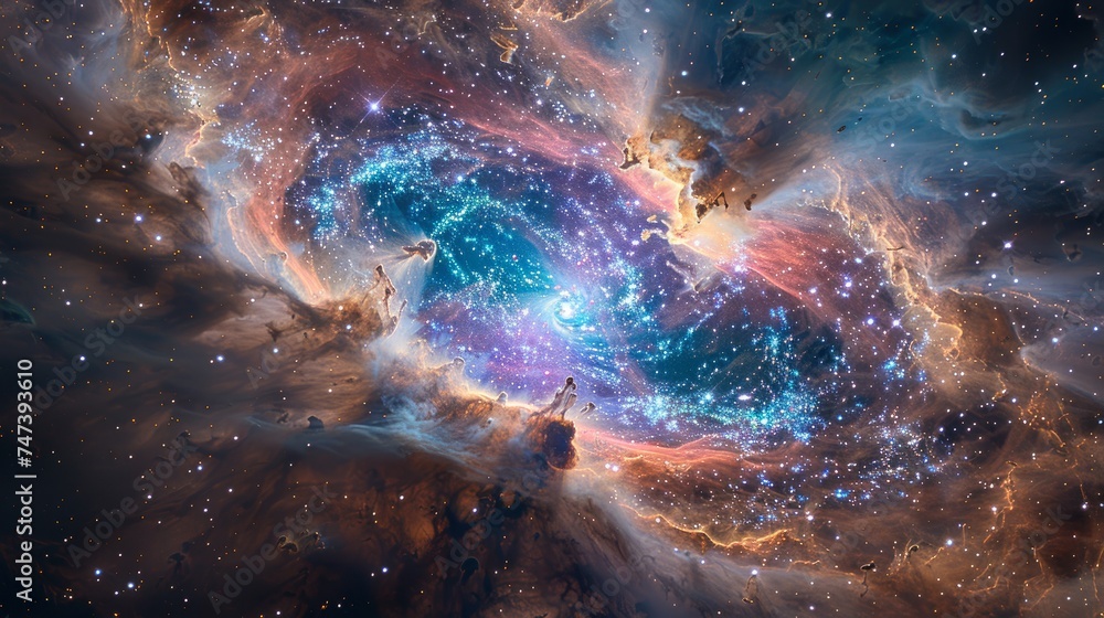 cosmic nebula - obrazy, fototapety, plakaty 