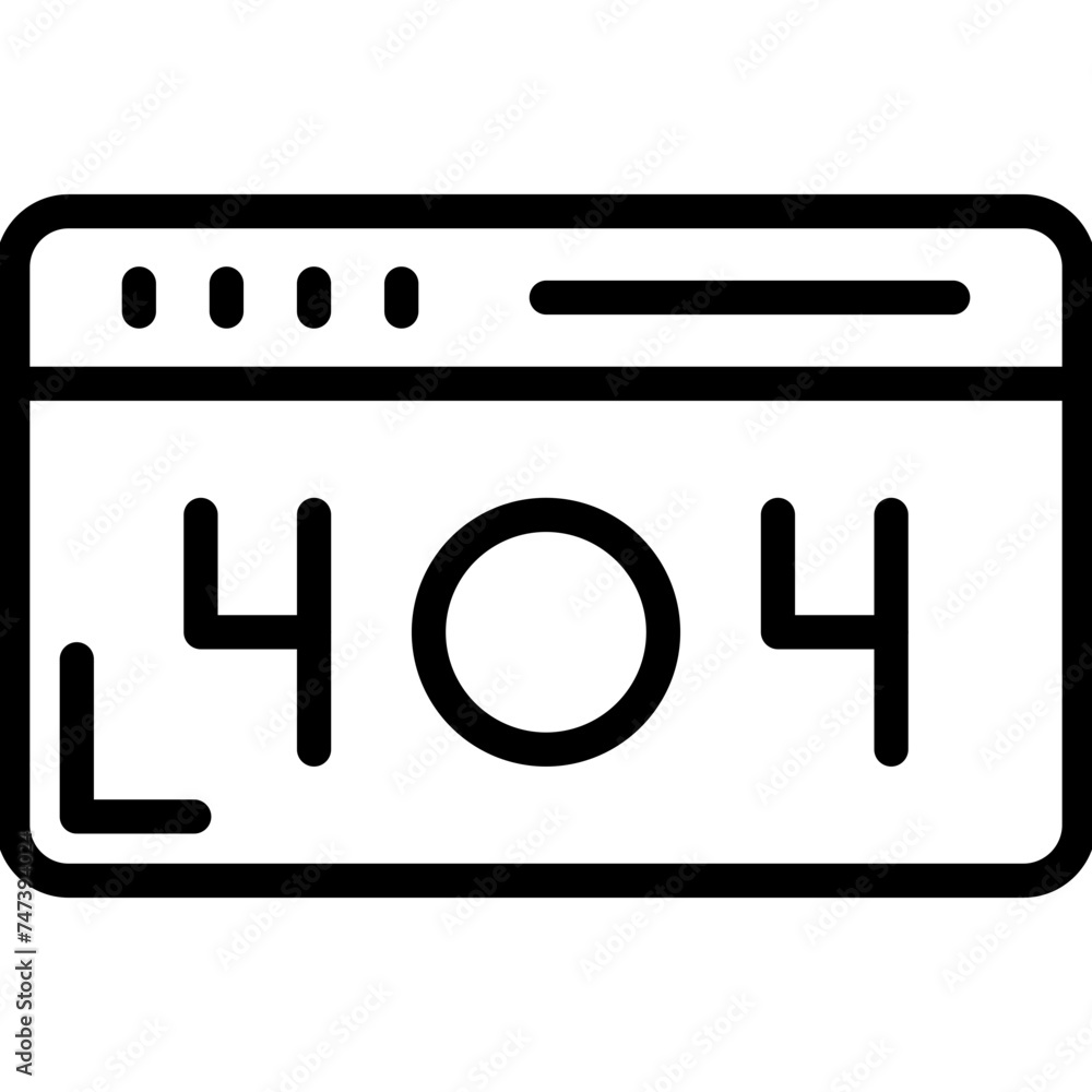 Error Vector Line Icon Error Vector Line Icon