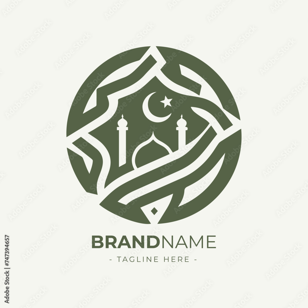 Islamic muslim logo vector illustration icon Islamic muslim logo vector illustration icon