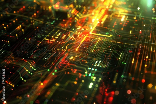 circuit board hi tech background