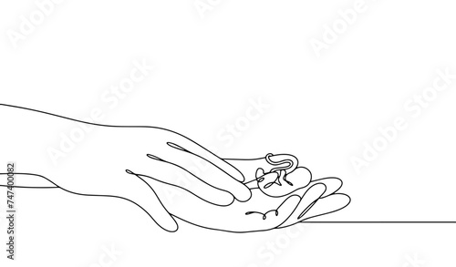 Hands. Embryo. Childbearing