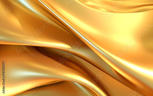 An abstract 3D illustration of a golden background