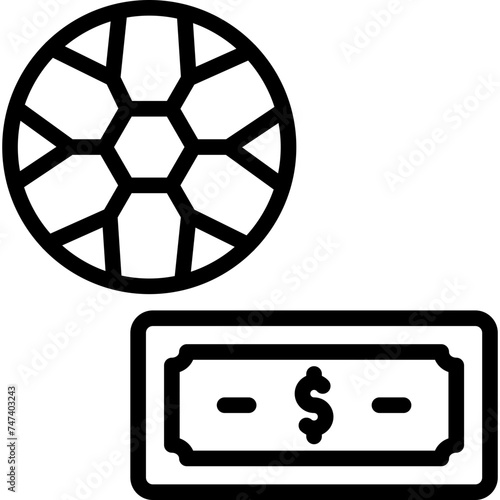 Betting Vector Line Icon
