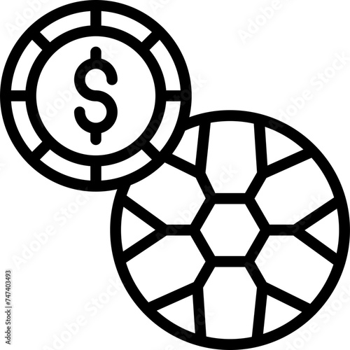 Betting Vector Line Icon
