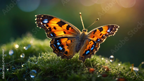 butterfly on moss © Maksym