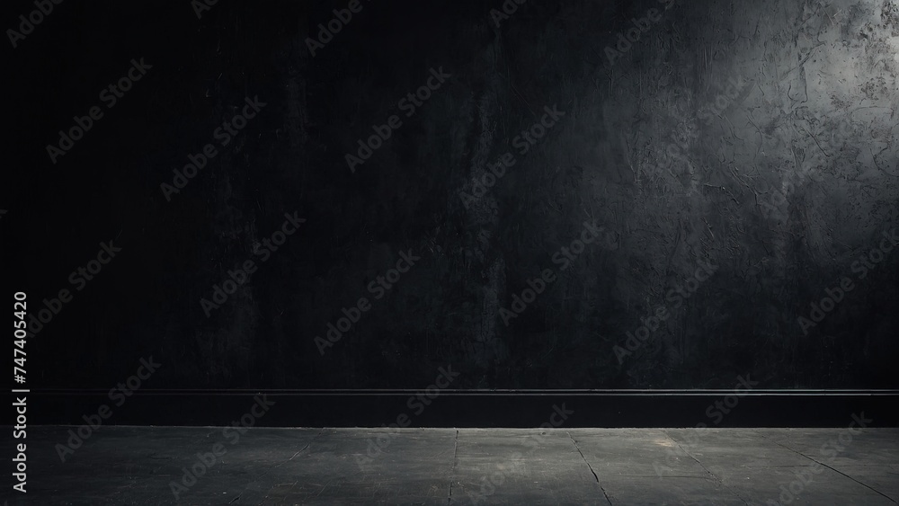 Black wall texture for background dark concrete