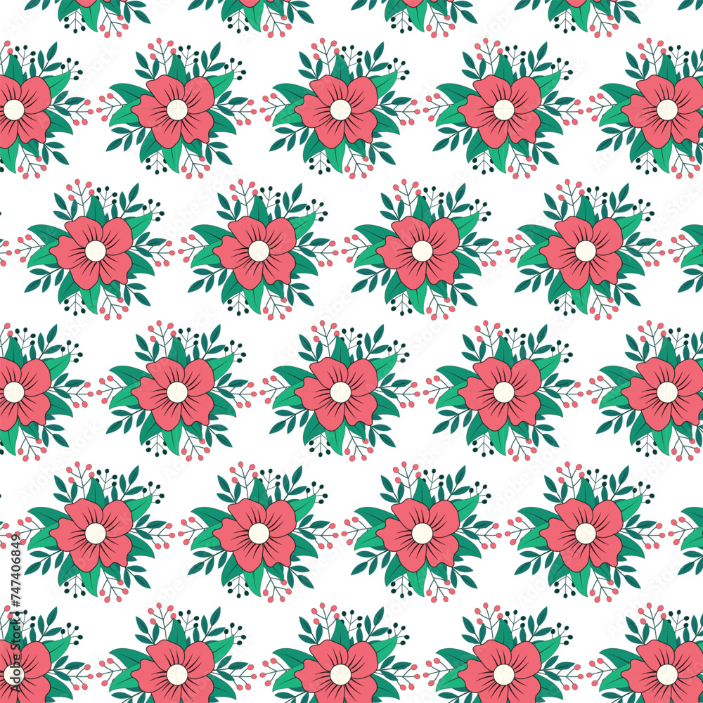 Fototapeta premium flower pattern vector design. pattern background design