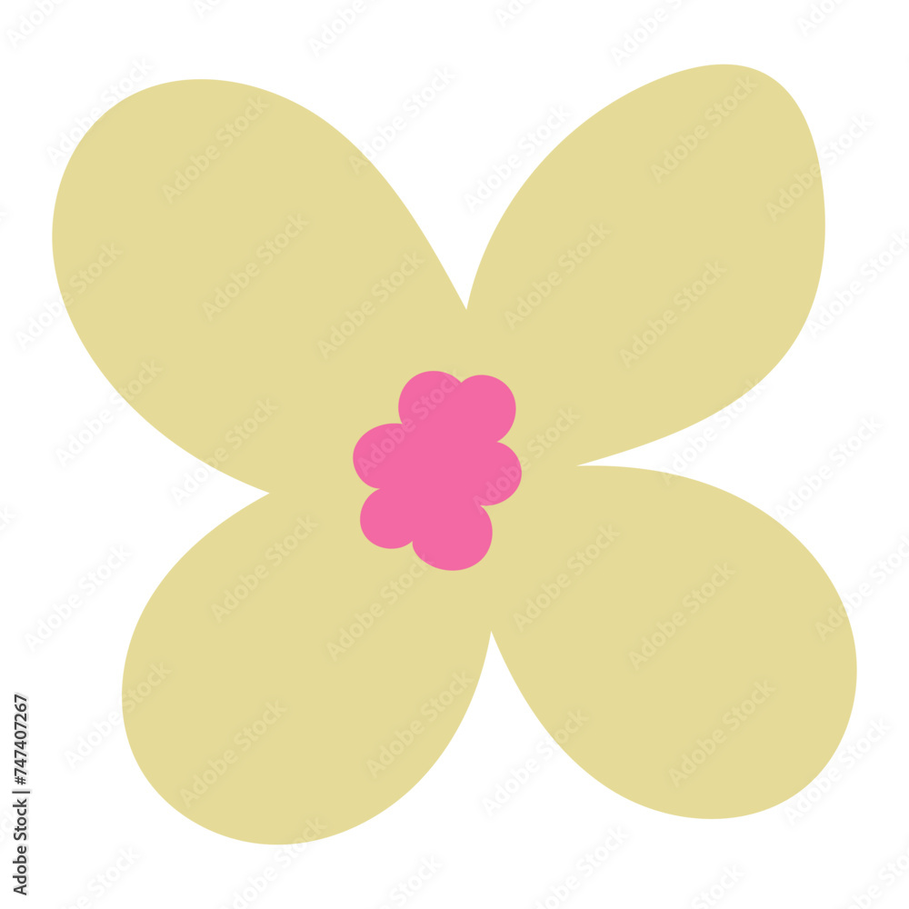 Flat flower bud element for beautiful design. Simple form. Vector drawing. Flat flower bud element for beautiful design. Simple form. Vector drawing.