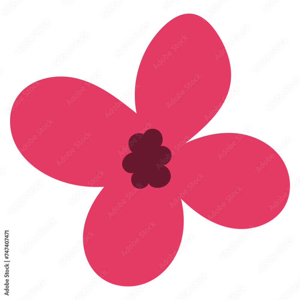 Flat flower bud element for beautiful design. Simple form. Vector drawing. Flat flower bud element for beautiful design. Simple form. Vector drawing.