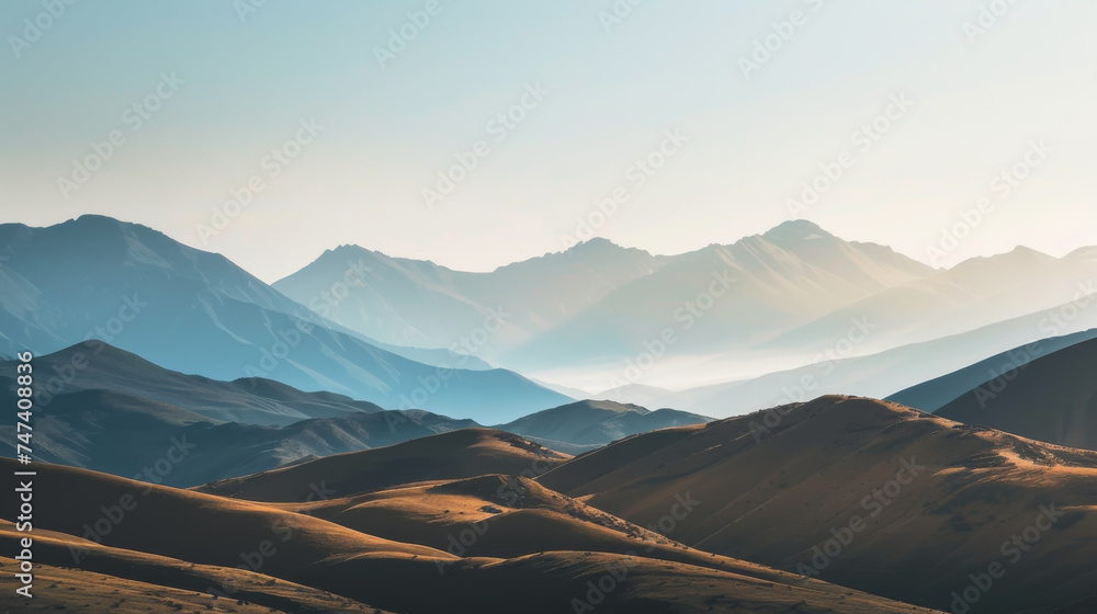 Landscape of mountains range with morning frog for panorama mountain background. Landscape of mountains range with morning frog for panorama mountain background.