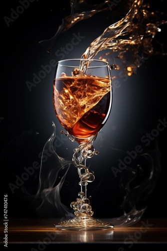 estetic drink illustration in glass photo