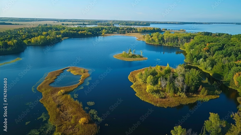 Bowstring Lake is Part of the Leech Lake Native American Reservation in Northern Minnesota 