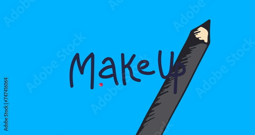 Image of makeup text over make up text