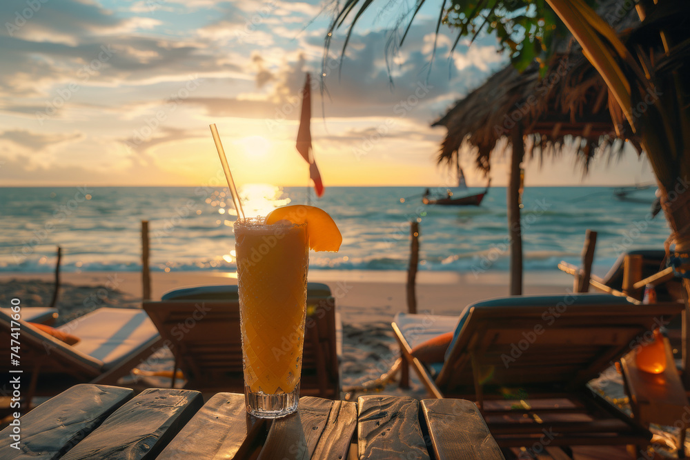 Tropical Mango Shake by the Shoreline Tropical Mango Shake by the Shoreline