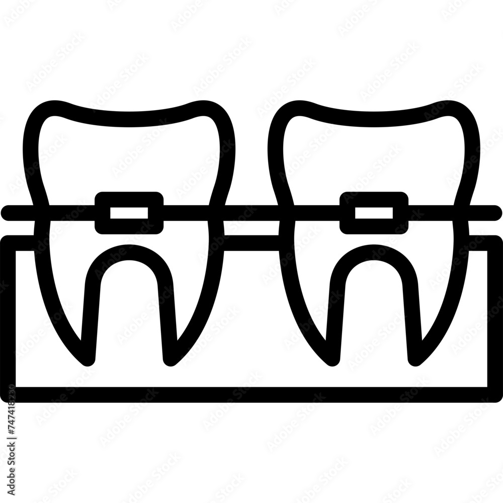 Dental Vector Line Icon Dental Vector Line Icon