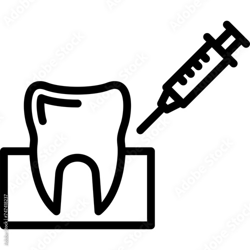Anesthesia Vector Line Icon
