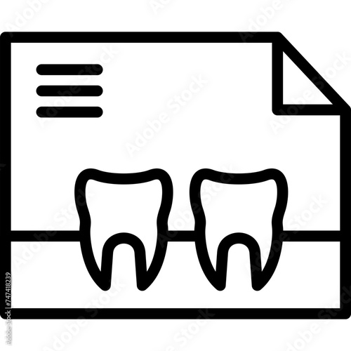 X Ray Vector Line Icon