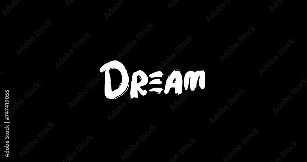 Dream -Love Quote Grunge Transition Effect of Text Typography Animation on Black Background Stock Video Dream -Love Quote Grunge Transition Effect of Text Typography Animation on Black Background Stock Video