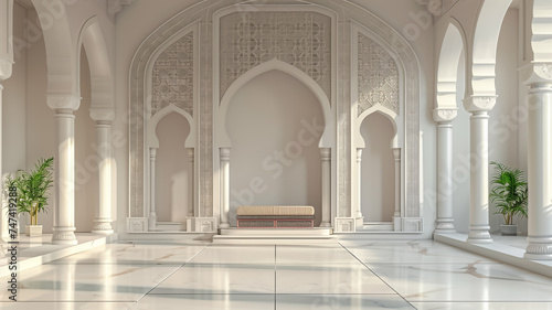 Islamic style podium for product display or mockup © Harry