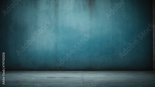 Blue wall texture for background dark concrete or cement floor old black with elegant vintage distressed grunge texture © Zahfran