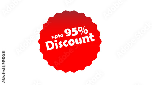 Sale Discount Badge Icons, Isolated Background, HD, Illustrator Vector