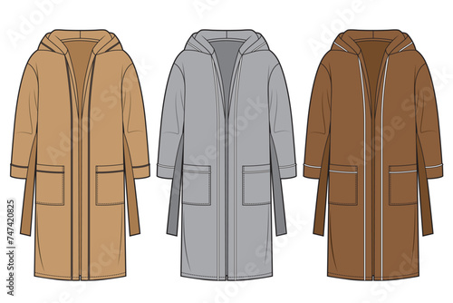 Mans bathrobe with hood different colors