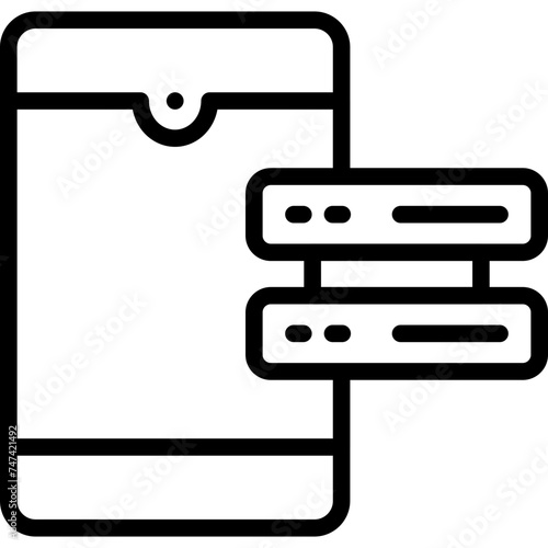web hosting Vector Line Icon 