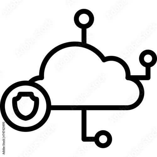 web hosting Vector Line Icon 