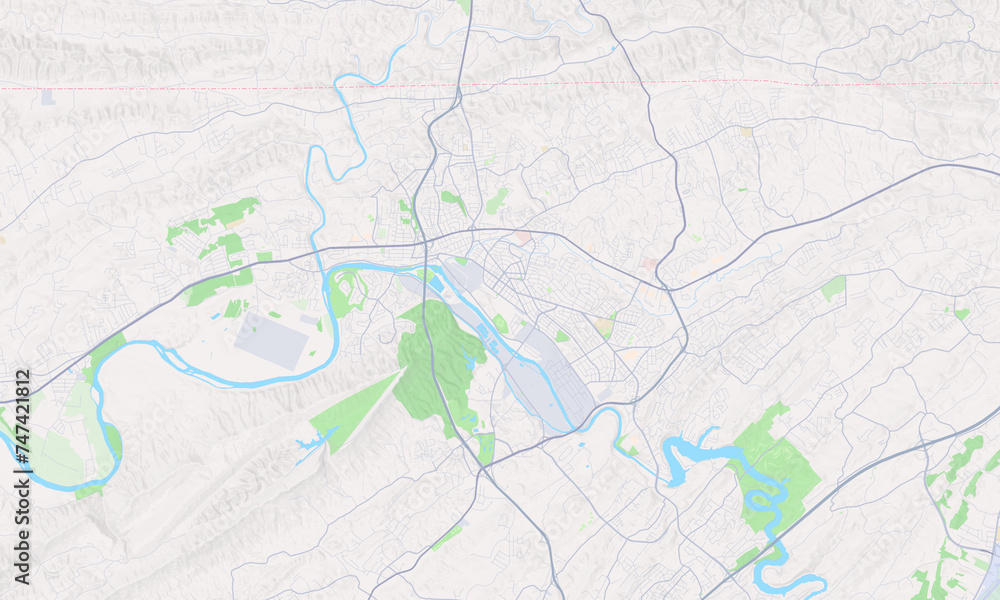 Kingsport Tennessee Map, Detailed Map of Kingsport Tennessee Stock